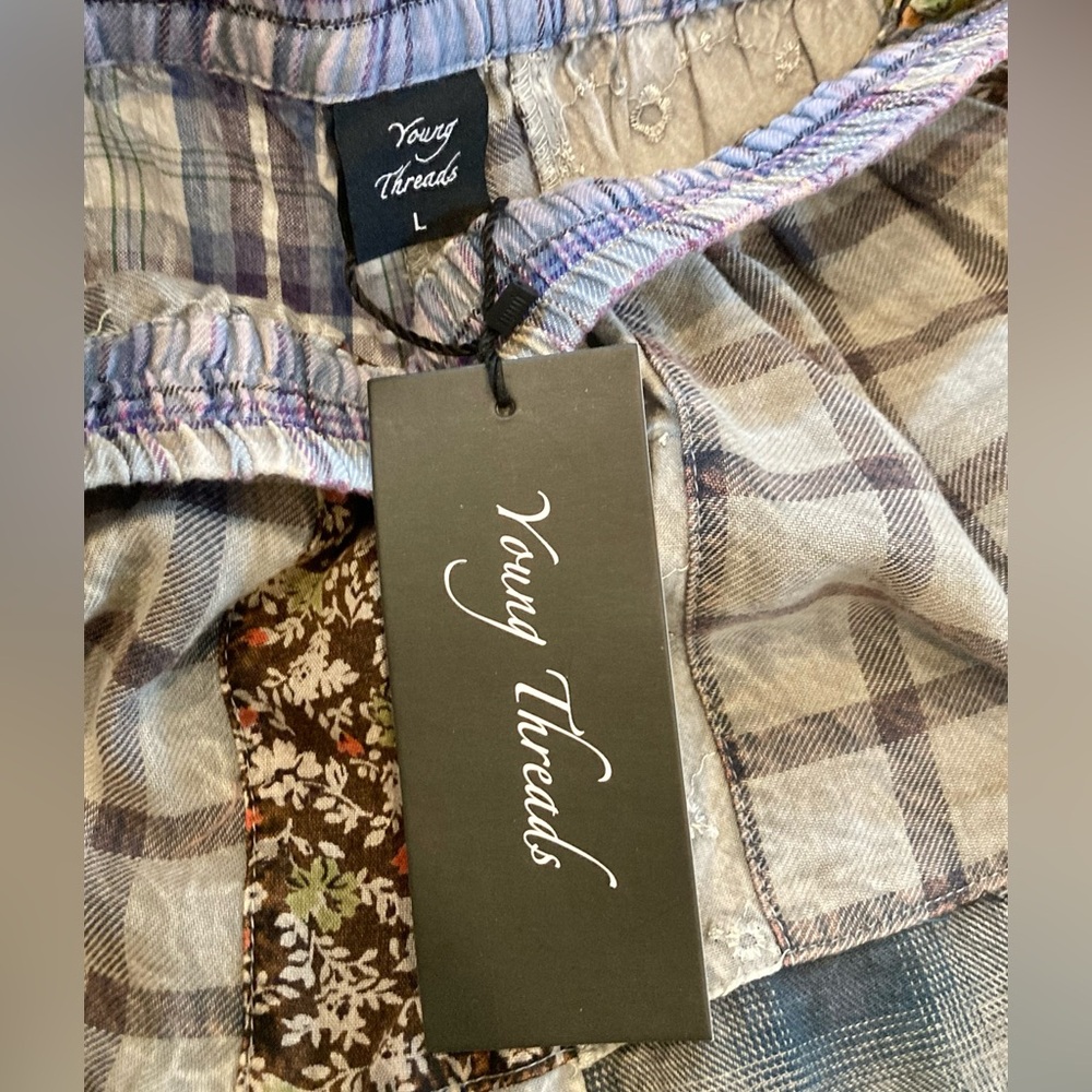 Young Threads Trendy Patchwork Casual Pants NWT - image 2